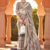 Grey Printed Style Art Silk Saree 2 Grey Printed Style Art Silk Saree -Riwaayat Store p2245sr06