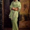 Green Silk Saree With Embroidered Blouse -Riwaayat Store p2252sr07