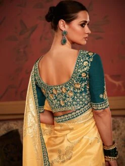 Yellow Traditional Silk Saree With Embroidered Blouse 7 Yellow Traditional Silk Saree With Embroidered Blouse -Riwaayat Store p2255sr10 2