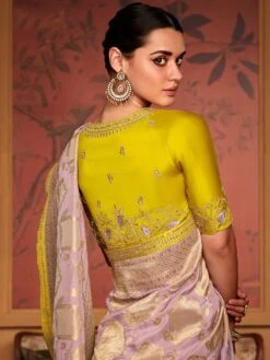 Purple Art Silk Saree With Woven Blouse -Riwaayat Store p2255sr11 2