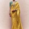 Yellow Silk Saree In Zari Weaving With Blouse 1 Yellow Silk Saree In Zari Weaving With Blouse -Riwaayat Store p2257sr04 3