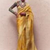 Yellow Festive Wear Silk Saree With Zari Woven -Riwaayat Store p2257sr07 2