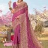 Purple Silk Saree With Blouse In Zari