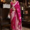 Pink Party Wear Georgette Saree With Blouse