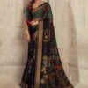 Black Party Wear Saree With Blouse