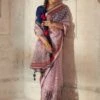 Pink Brasso Saree With Blouse -Riwaayat Store p2275sr05