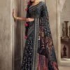 Black Party Wear Weaving Saree In Brasso