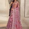 Pink Woven Saree With Embroidered Blouse -Riwaayat Store p2275sr10