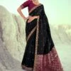Black Woven Art Silk Saree With Blouse
