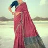 Pink Art Silk Weaving Saree With Blouse -Riwaayat Store p2276sr06
