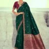 Green Casual Art Silk Saree With Blouse -Riwaayat Store p2276sr08