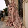 Brown Woven Silk Saree With Blouse -Riwaayat Store p2278sr03