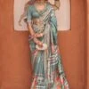 Grey Casual Wear Art Silk Saree With Floral Print 2 Grey Casual Wear Art Silk Saree With Floral Print -Riwaayat Store p2279sr05