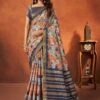 Multicolor Art Silk Printed Saree -Riwaayat Store p2283sr03