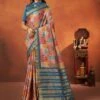 Multicolor Printed Art Silk Saree With Blouse -Riwaayat Store p2283sr04