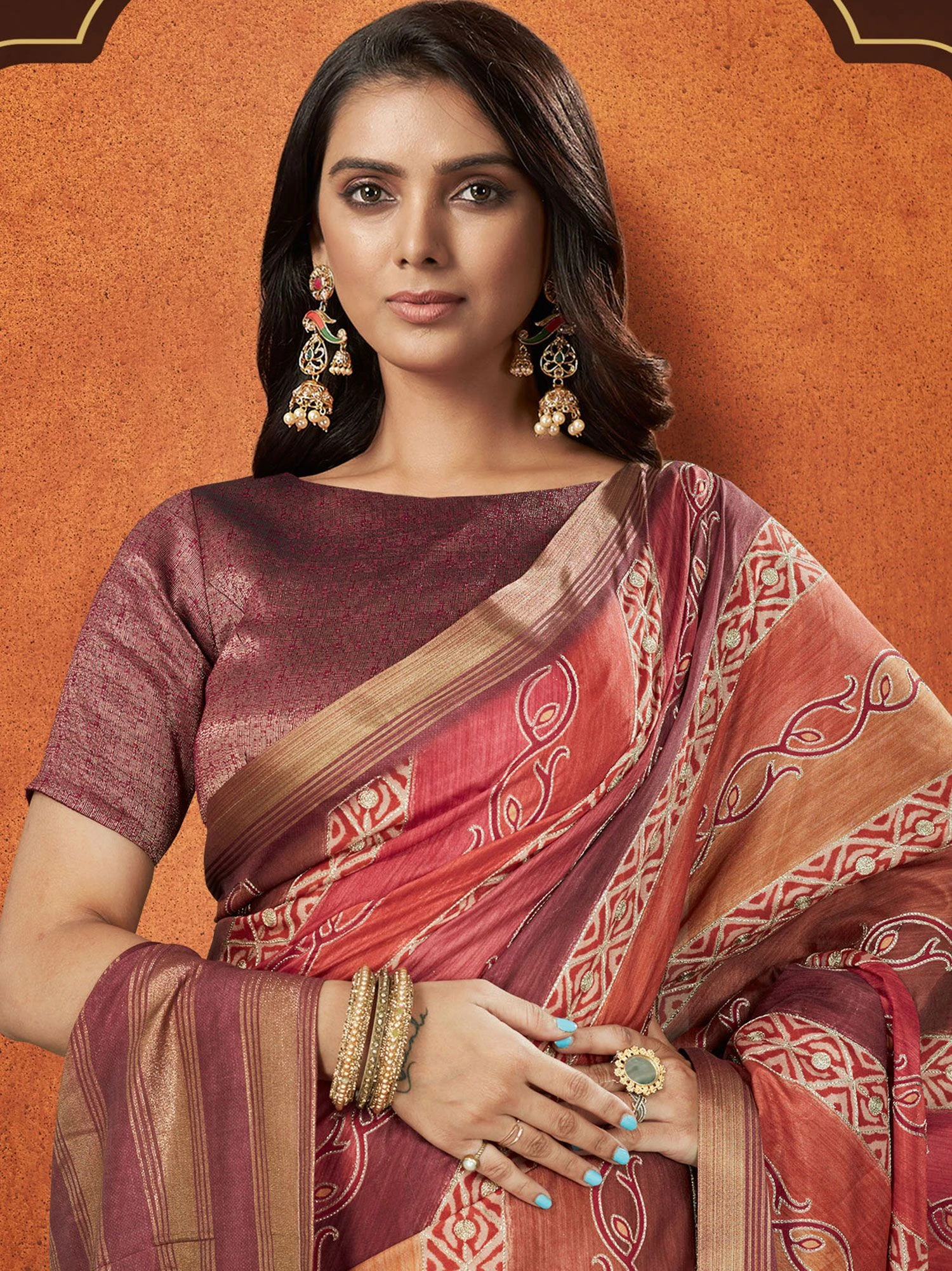 Multicolor Casual Wear Art Silk Printed Saree 4 Multicolor Casual Wear Art Silk Printed Saree - Image 2