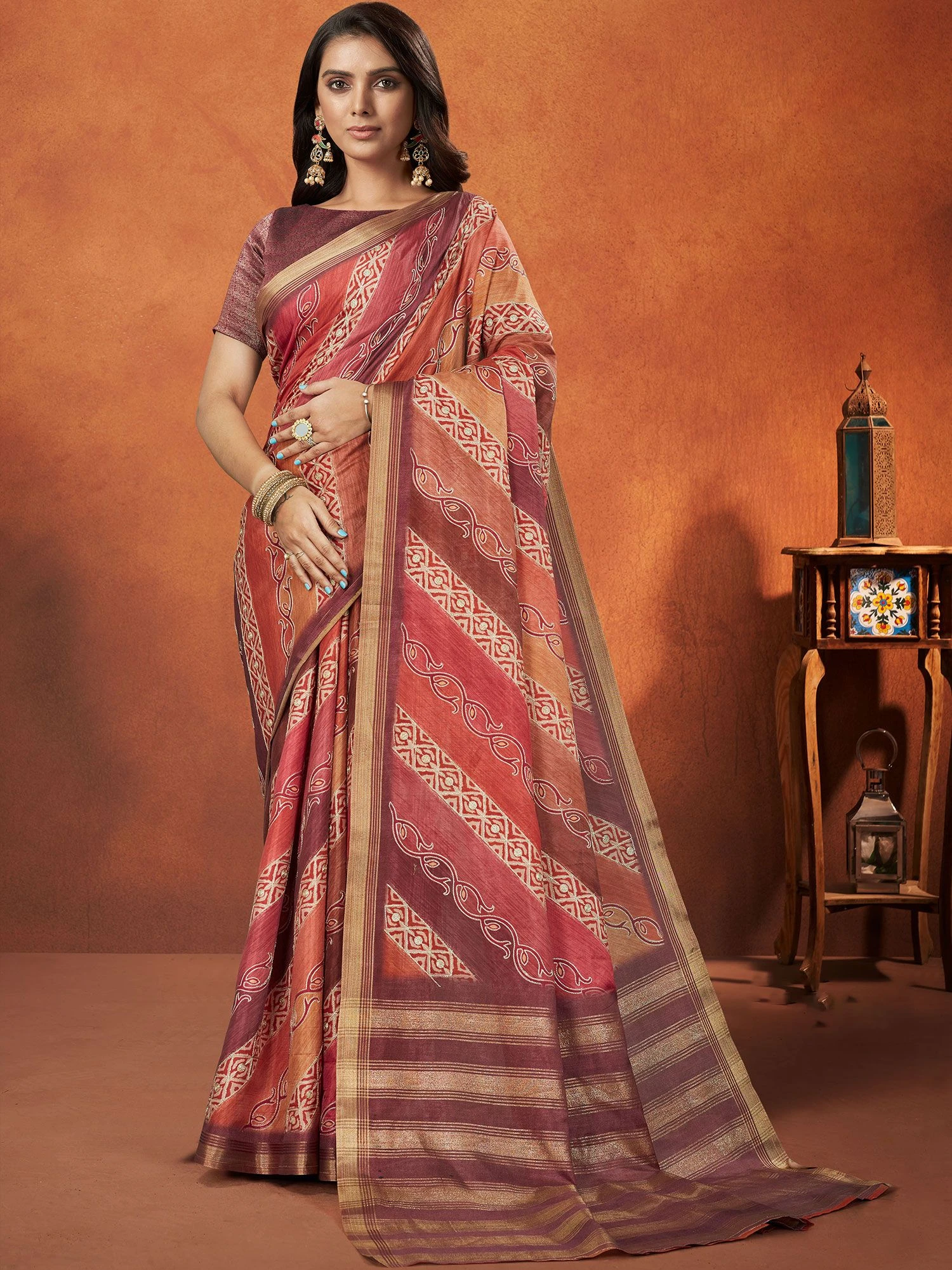 Multicolor Casual Wear Art Silk Printed Saree 3 Multicolor Casual Wear Art Silk Printed Saree