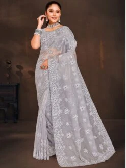 Multicolor Handloom Silk Printed Party Wear Saree