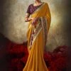 Yellow Zari Embellished Art Silk Saree With Blouse -Riwaayat Store p2292sr02 1