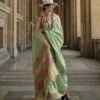 Mint Green Saree With Multicolor Blouse 2 Mint Green Saree With Multicolor Blouse -Riwaayat Store p2305sr06