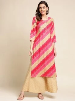 Multicolor Printed Kurti In Rayon