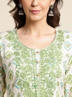 White Casual Wear Kurta With Prints -Riwaayat Store p3017in03 1
