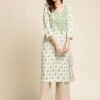 White Casual Wear Kurta With Prints -Riwaayat Store p3017in03