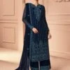 Blue Embroidered Straight Cut Salwar Kameez -Riwaayat Store p3019sl03 1
