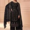 Black Embroidered Palazzo Style Salwar Kameez -Riwaayat Store p3019sl05
