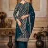 Blue Dori Embroidered Pant Style Salwar Kameez -Riwaayat Store p3026sl05