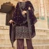 Brown Pant Style Salwar Kameez With Prints 2 Brown Pant Style Salwar Kameez With Prints -Riwaayat Store p3028sl06 6