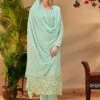Turquoise Embroidered Salwar Suit In Georgette 2 Turquoise Embroidered Salwar Suit In Georgette -Riwaayat Store p3040sl05