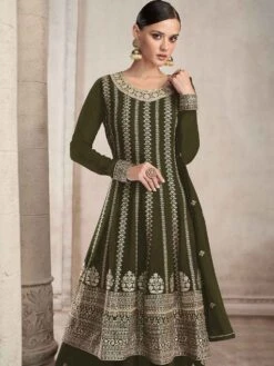 Green Embroidered Pakistani Salwar Kameez 5 Green Embroidered Pakistani Salwar Kameez -Riwaayat Store p3041sl05 1