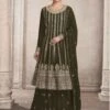 Green Embroidered Pakistani Salwar Kameez -Riwaayat Store p3041sl05