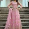 Pink Dori Embroidered Anarkali Salwar Kameez 1 Pink Dori Embroidered Anarkali Salwar Kameez -Riwaayat Store p3051sl01