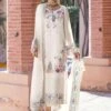 White Embroidered Straight Cut Salwar Kameez -Riwaayat Store p3052sl01
