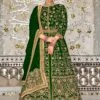 Green Thread Embroidered Slitted Salwar Suit With Dupatta 2 Green Thread Embroidered Slitted Salwar Suit With Dupatta -Riwaayat Store p3062sl10