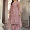 Pink Embroidered Palazzo Salwar Kameez In Net -Riwaayat Store p3076sl01