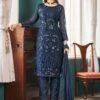 Blue Straight Cut Embroidered Suit With Dupatta 1 Blue Straight Cut Embroidered Suit With Dupatta -Riwaayat Store p3079sl02