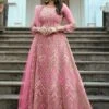 Pink Festive Anarkali Net Suit With Embroidery 2 Pink Festive Anarkali Net Suit With Embroidery -Riwaayat Store p3084sl02