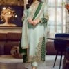 Green Embroidered Straight Cut Pakistani Salwar Suit -Riwaayat Store p3087sl04