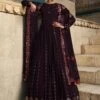 Purple Long Anarkali Suit With Embroidery -Riwaayat Store p3090sl06