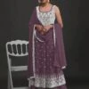 Purple Palazzo Style Salwar Kameez With Dupatta -Riwaayat Store p3103sl02