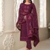 Purple Sequins Embroidered Pant Style Suit -Riwaayat Store p3114sl02