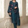 Blue Embroidered Straight Cut Suit With Dupatta 2 Blue Embroidered Straight Cut Suit With Dupatta -Riwaayat Store p3114sl06