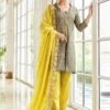 Grey Embroidered Pant Style Suit With Dupatta 2 Grey Embroidered Pant Style Suit With Dupatta -Riwaayat Store p3119sl06