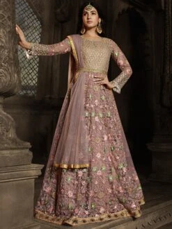 Sonal Chauhan Beige Sequins Embroidered Salwar Suit