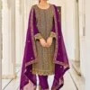 Purple Festive Embroidered Pant Style Salwar Kameez 1 Purple Festive Embroidered Pant Style Salwar Kameez -Riwaayat Store p3128sl03