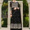 Black Thread Embroidered Palazzo Suit In Georgette -Riwaayat Store p3130sl01