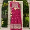 Pink Embroidered Palazzo Style Salwar Suit